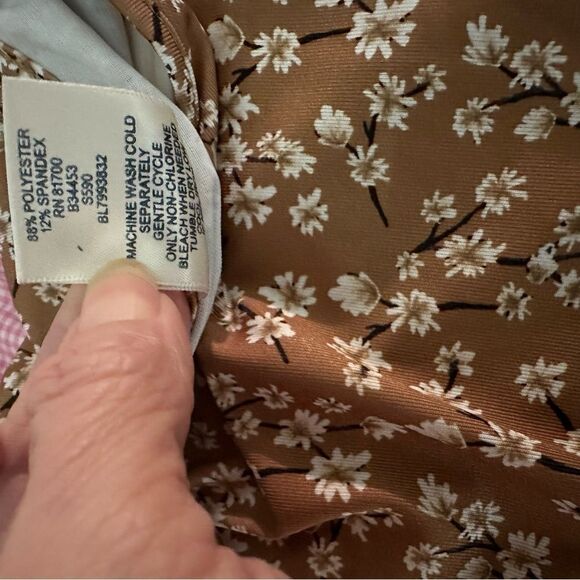 Blair Tan Brown‎ Floral Knit Top Size 2XL - Picture 9 of 9